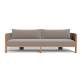 Palm Beach Teak 3 Seat Sofa | Teak Natural, Marley Chinchilla, Rope Stone