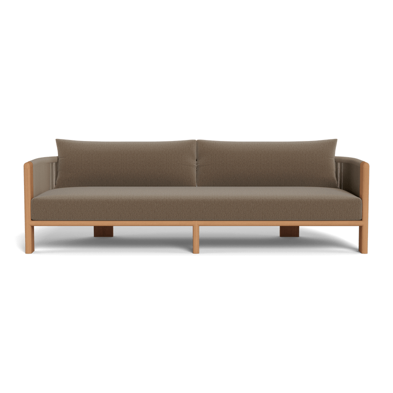 Palm Beach Teak 3 Seat Sofa | Teak Natural, Marley Mink, Rope Stone