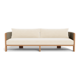 Palm Beach Teak 3 Seat Sofa | Teak Natural, Marley Parchment, Rope Stone