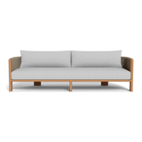 Palm Beach Teak 3 Seat Sofa | Teak Natural, Monterey Silver, Rope Stone