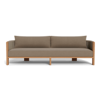 Palm Beach Teak 3 Seat Sofa | Teak Natural, Panama Coco, Rope Stone