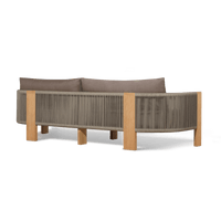 Palm Beach Teak 3 Seat Sofa | Teak Natural, Panama Coco, Rope Stone
