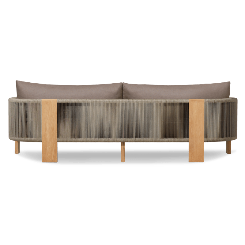 Palm Beach Teak 3 Seat Sofa | Teak Natural, Panama Coco, Rope Stone