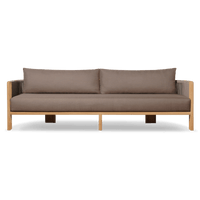 Palm Beach Teak 3 Seat Sofa | Teak Natural, Panama Coco, Rope Stone
