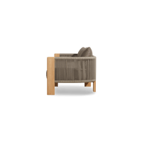 Palm Beach Teak 3 Seat Sofa | Teak Natural, Panama Coco, Rope Stone