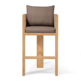 Palm Beach Teak Bar Stool | Teak Natural, Panama Coco, Rope Stone