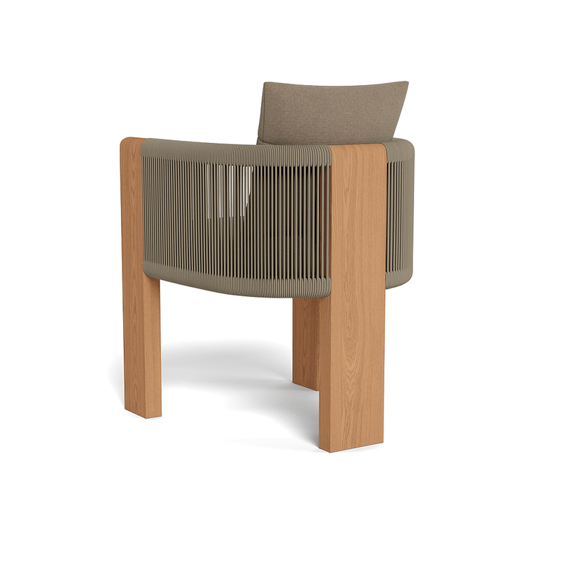 Palm Beach Teak Dining Chair | Teak Natural, Copacabana Midnight, Rope Dark Grey