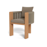 Palm Beach Teak Dining Chair | Teak Natural, Copacabana Midnight, Rope Dark Grey