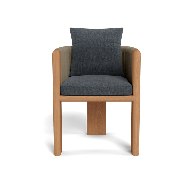 Palm Beach Teak Dining Chair | Teak Natural, Altona Slate, Rope Stone