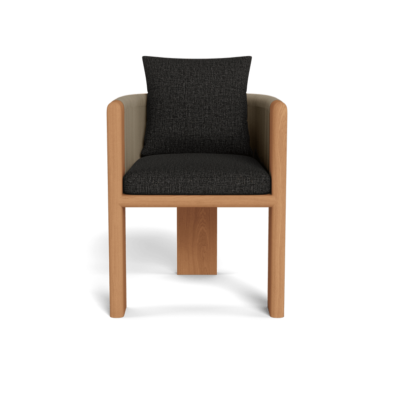 Palm Beach Teak Dining Chair | Teak Natural, Copacabana Midnight, Rope Stone