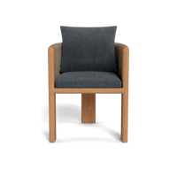 Palm Beach Teak Dining Chair | Teak Natural, Altona Slate, Rope Stone