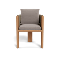 Palm Beach Teak Dining Chair | Teak Natural, Marley Chinchilla, Rope Stone