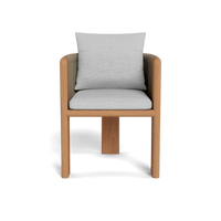 Palm Beach Teak Dining Chair | Teak Natural, Monterey Silver, Rope Stone