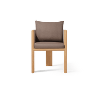Palm Beach Teak Dining Chair | Teak Natural, Panama Coco, Rope Stone