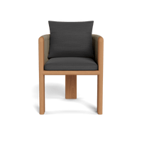 Palm Beach Teak Dining Chair | Teak Natural, Panama Grafito, Rope Stone