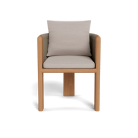 Palm Beach Teak Dining Chair | Teak Natural, Panama Marble, Rope Stone