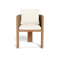 Palm Beach Teak Dining Chair | Teak Natural, Riviera Ivory, Rope Stone