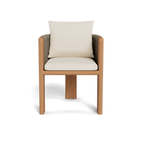 Palm Beach Teak Dining Chair | Teak Natural, Siesta Ivory, Rope Stone