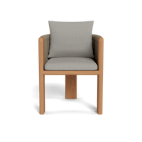 Palm Beach Teak Dining Chair | Teak Natural, Stirling Fog, Rope Stone