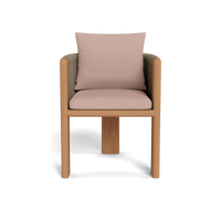 Palm Beach Teak Dining Chair | Teak Natural, Stirling Powder, Rope Stone