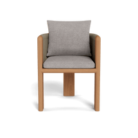 Palm Beach Teak Dining Chair | Teak Natural, Vela Silver, Rope Stone