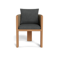 Palm Beach Teak Dining Chair | Teak Natural, Vela Smoke, Rope Stone