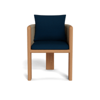Palm Beach Teak Dining Chair | Teak Natural, Sorrento Navy, Rope Stone