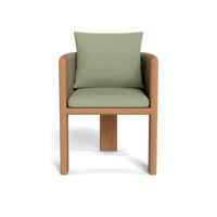 Palm Beach Teak Dining Chair | Teak Natural, Sorrento Pistachio, Rope Stone
