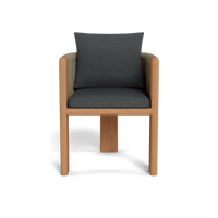 Palm Beach Teak Dining Chair | Teak Natural, Sorrento Slate, Rope Stone