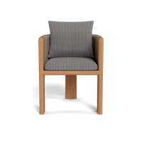 Palm Beach Teak Dining Chair | Teak Natural, Sorrento Stripe Stone, Rope Stone