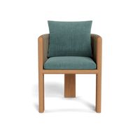Palm Beach Teak Dining Chair | Teak Natural, Zuma Flax, Rope Stone