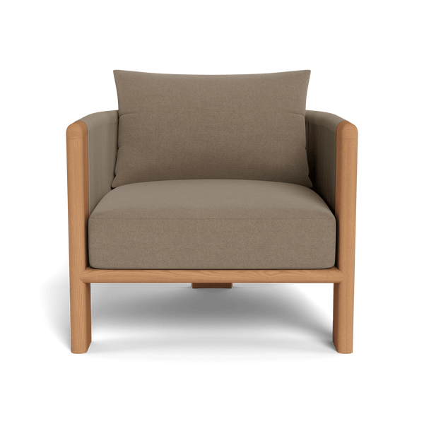 Palm Beach Teak Lounge Chair | Teak Natural, Copacabana Midnight, Rope Dark Grey