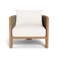 Palm Beach Teak Lounge Chair | Teak Natural, Panama Blanco, Rope Stone