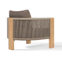 Palm Beach Teak Lounge Chair | Teak Natural, Panama Coco, Rope Stone