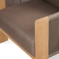 Palm Beach Teak Lounge Chair | Teak Natural, Panama Coco, Rope Stone