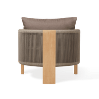 Palm Beach Teak Lounge Chair | Teak Natural, Panama Coco, Rope Stone