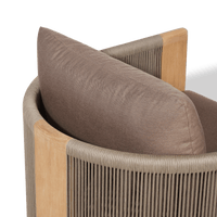 Palm Beach Teak Lounge Chair | Teak Natural, Panama Coco, Rope Stone