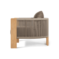 Palm Beach Teak Lounge Chair | Teak Natural, Panama Coco, Rope Stone