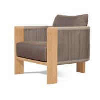 Palm Beach Teak Lounge Chair | Teak Natural, Panama Coco, Rope Stone