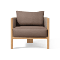 Palm Beach Teak Lounge Chair | Teak Natural, Panama Coco, Rope Stone