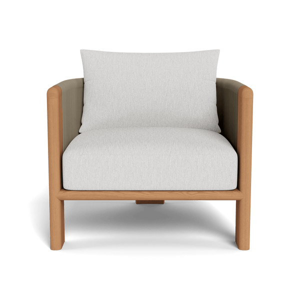 Palm Beach Teak Lounge Chair | Teak Natural, Pebble Cloud, Rope Stone
