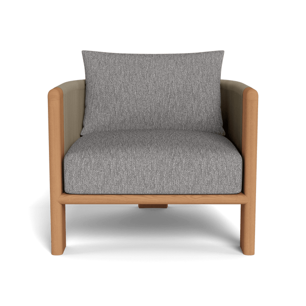 Palm Beach Teak Lounge Chair | Teak Natural, Pebble Fog, Rope Stone