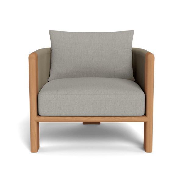 Palm Beach Teak Lounge Chair | Teak Natural, Stirling Fog, Rope Stone
