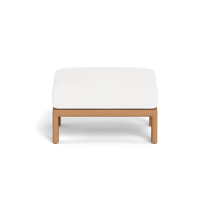 Palm Beach Teak Ottoman | Teak Natural, Monterey Chalk,