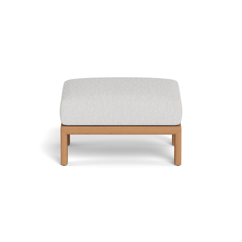 Palm Beach Teak Ottoman | Teak Natural, Pebble Cloud,