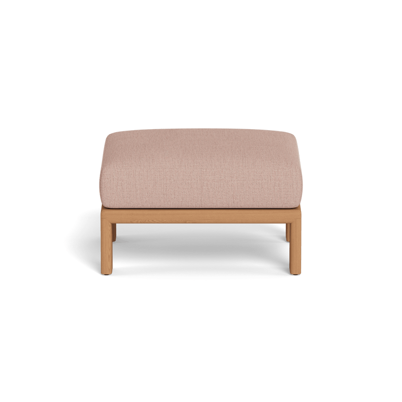 Palm Beach Teak Ottoman | Teak Natural, Stirling Powder,