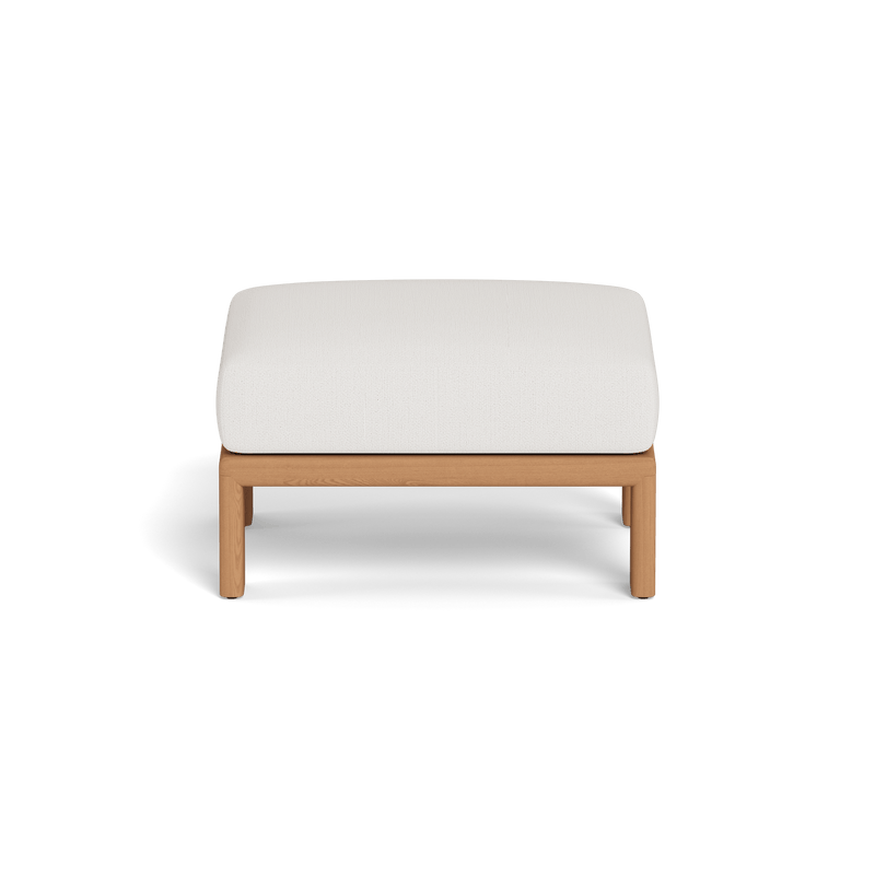 Palm Beach Teak Ottoman | Teak Natural, Stirling Salt,