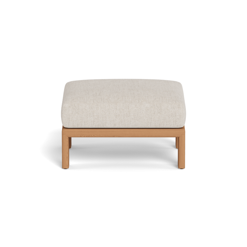 Palm Beach Teak Ottoman | Teak Natural, Stirling Sanddollar,