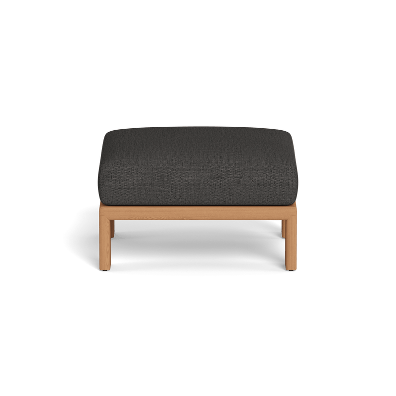 Palm Beach Teak Ottoman | Teak Natural, Stirling Shadow,