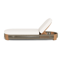 Palm Beach Teak Sun Lounge | Teak Natural, Panama Blanco, Rope Stone